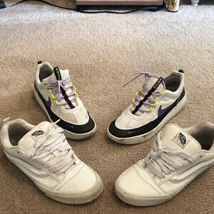 Nike Sneakers with White and Purple Accents